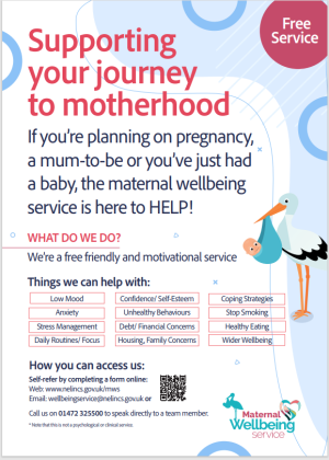 NEL Lincs Maternal Wellbeing Poster 181223